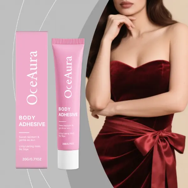 OceAura Women's Bra Tape Clothing Fixation Body Adhesive - Firm, Stable Hold, Lightweight, Close-Fitting, Clothing-Safe Bra Accessory