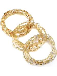 3 Piece Waist Beads for Women Belly Beads Elastic Chain African Waist Beads for Women Plus Size Bikini Jewelry