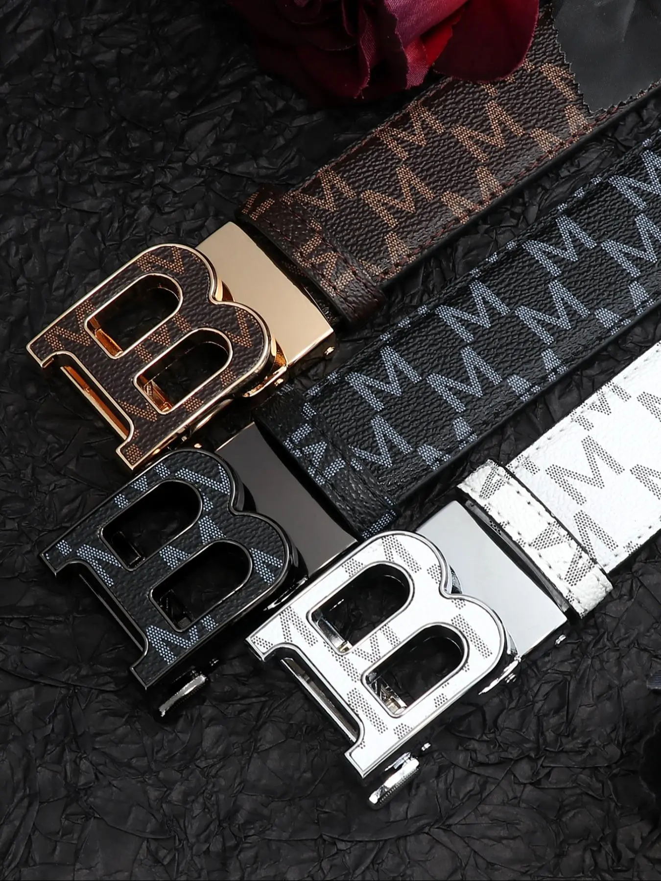 Men's Fashion Letter Pattern Belt, Versatile Fashion Belt, Casual Waistband for Jeans Trousers, Business Casual Belt for Party, Daily Clothing Decor, Trendy Exquisite Belt for Gift, Design Belt, Stylish Belts, Adjustable Belt