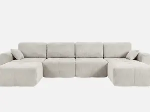 Elara 6-Seat Grid-Tufted Sectional Sofa