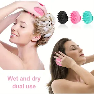 Silicone Scalp Massager Brush, Home Use Shampoo Comb, Cleanses Hairline & Head Skin, Anti-Itch Scratching Device, Massage Tool