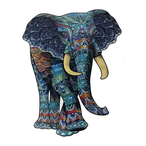 G+D Wooden Puzzle for Adults - Unique Colorful Wooden Jigsaw Puzzle