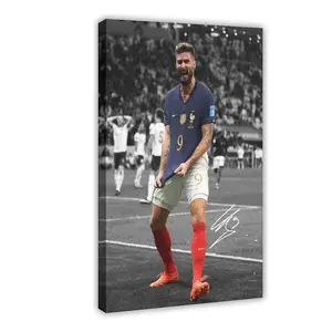 Football Olivier Giroud Canvas Poster Wall Art Decoration For Home Bedroom Office Living Dorm Room Decor Boys Girls Gift