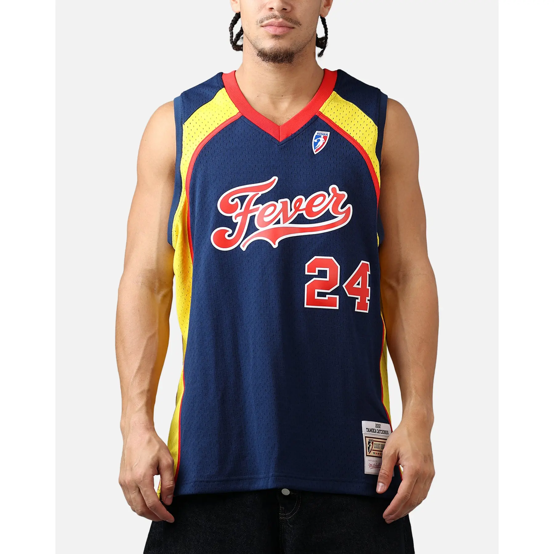 Mitchell & Ness Indiana Fever Tamika Catchings #24 '02 Road Swingman Jersey Blue Mitchell & Ness Indiana Fever Tamika Catchings #24 '02 Road Swingman Jersey Blue