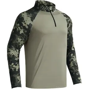 【RODEEL】913 Quarter Zip Long Sleeve Shirts Men UPF 50+ Sun UV Protection Lightweight Quick Dry Moisture Wicking Breathable Cooling Athletic Activewear for Outdoor Sports Gym Workout Hiking Camping Running Fishing Hunting Boating Menswear, Holiday Gift