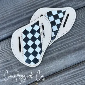 Checkered Leather Knife Sheath