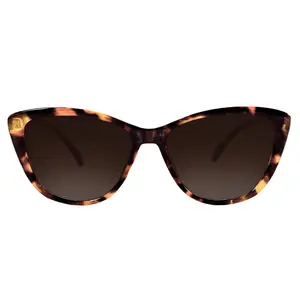 Kara Tortoise Cat Eye Sunglasses - Lightweight, Round Design, Everyday Style, Trendy, Versatile, Comfortable, Sustainable Purpose