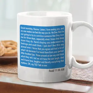 Stylish Ceramic Beverage Mug - Shep Rose "Text To Sienna" Southern Charm, Model scs14792