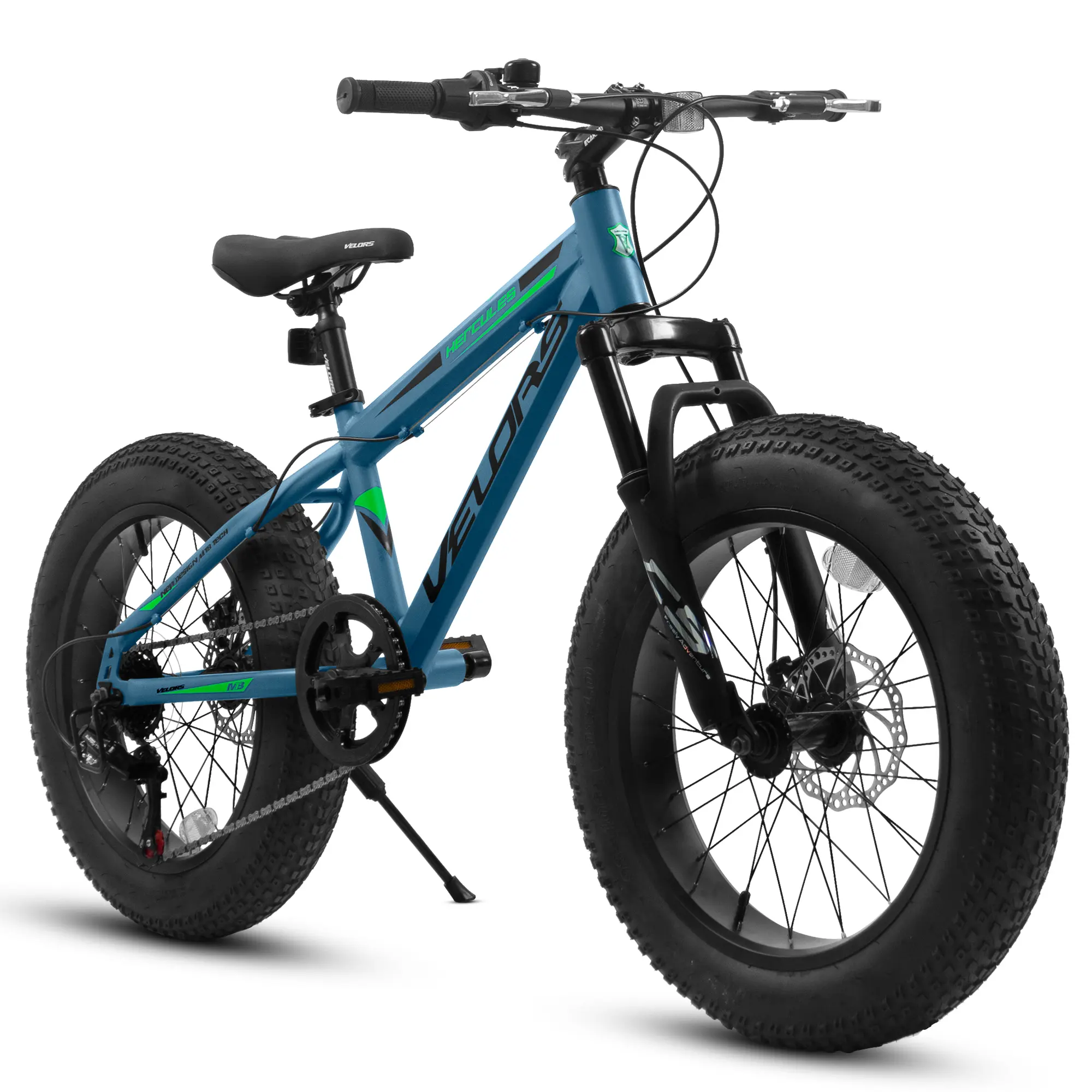 20 Inch Fat Tire Bike Adult 7 Speed Mountain Bike, Dual Disc Brakes, High Carbon Steel Frame, Front Suspension, Mountain Buggy, City Commuter City Bike, Fat Tire Bike