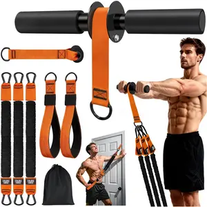 Forearm Enhancer Wrist Strength Roller with Adjustable Resistance Bands, Dual Handle & Door Anchor Design, Arm Power Training, Home Workout Equipment
