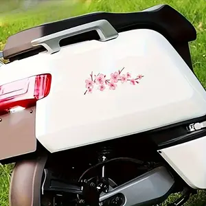 1PC Cherry Blossom Vinyl Stickers - Charming Pink&White Design, Universal for Cars/Laptops. Durable, Easy to Apply, No Residue - Cute Aesthetic Decor Must-have Adhesive Vinyl Decal