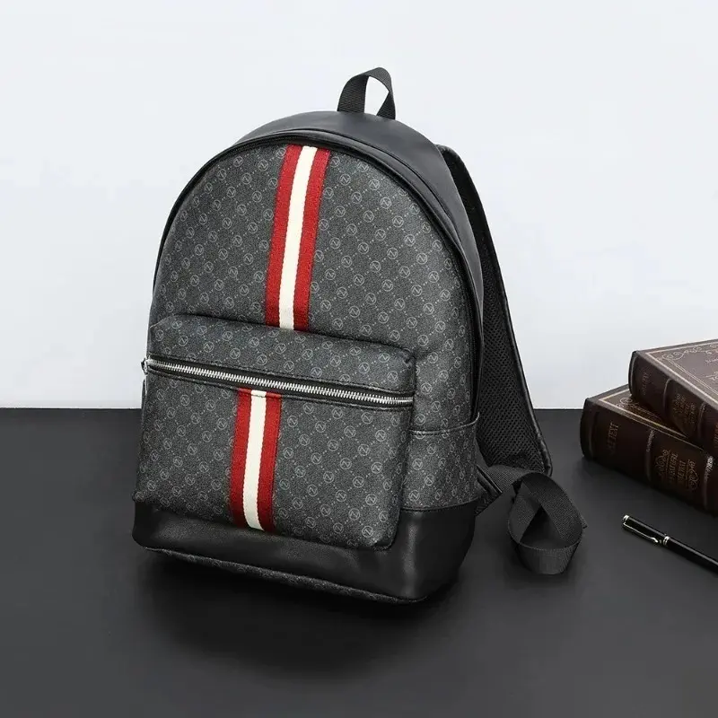 Fashion Backpack Men Letter Printed Men's Backpacks Luxury Striped 13 Inch Laptop Backpack Large Capacity Waterproof Travel Bags