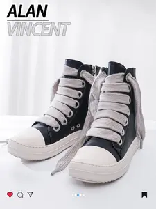 Women's Fashionable Lace Up High Top Sneakers, Casual Comfortable Sports Shoes for Daily Wear, Female All-match Round Toe Shoes for Daily Wear