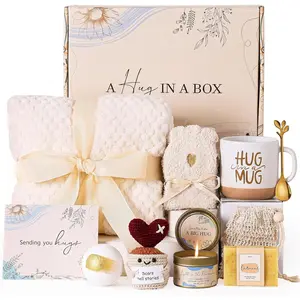 Get Well Gifts Care Package for Women Feel Better Gifts Baskets After Surgery for Sick Friend Cancer Patients Chemo Encouraging Pamper Comfort Wellness Hug Self Care Box With Mug