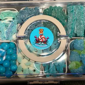 Cowgirls Candy Rush Sour Blue Razz Tray 5lbs-Sour Snack Tray(Non Customizeable)