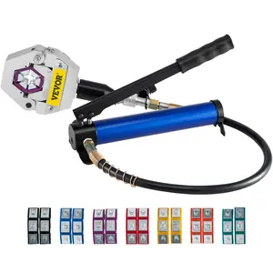 Spring new arrivals Manually Operated AC Hose Crimper FS-7842B Separable Hydraulic Hose Crimper Kit Manual Piston Valve For Aluminum Pump Air Conditioning Repair with 7 Dies Whole Set Handheld AC Hose