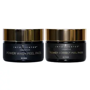 Intoxicated Cosmetics Peel Pad Duo - Power Wash Peel Pads & Power Correct Peel Pads - 60 Pads Each