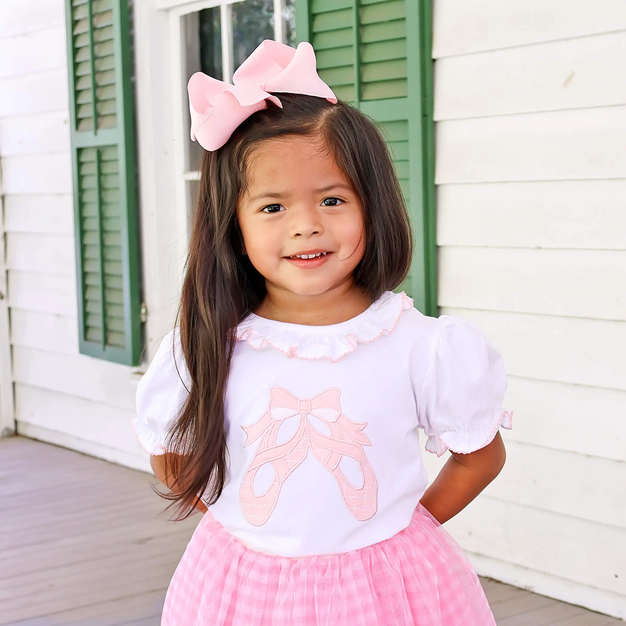 Little Ballerina White Ruffle Top