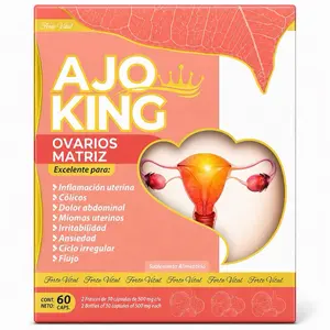 Ajo King Women’s Ovarian & Uterine Support Capsules – Garlic Herbal Supplement for Hormonal Balance, Cycle Support & Wellness – 60 Capsules