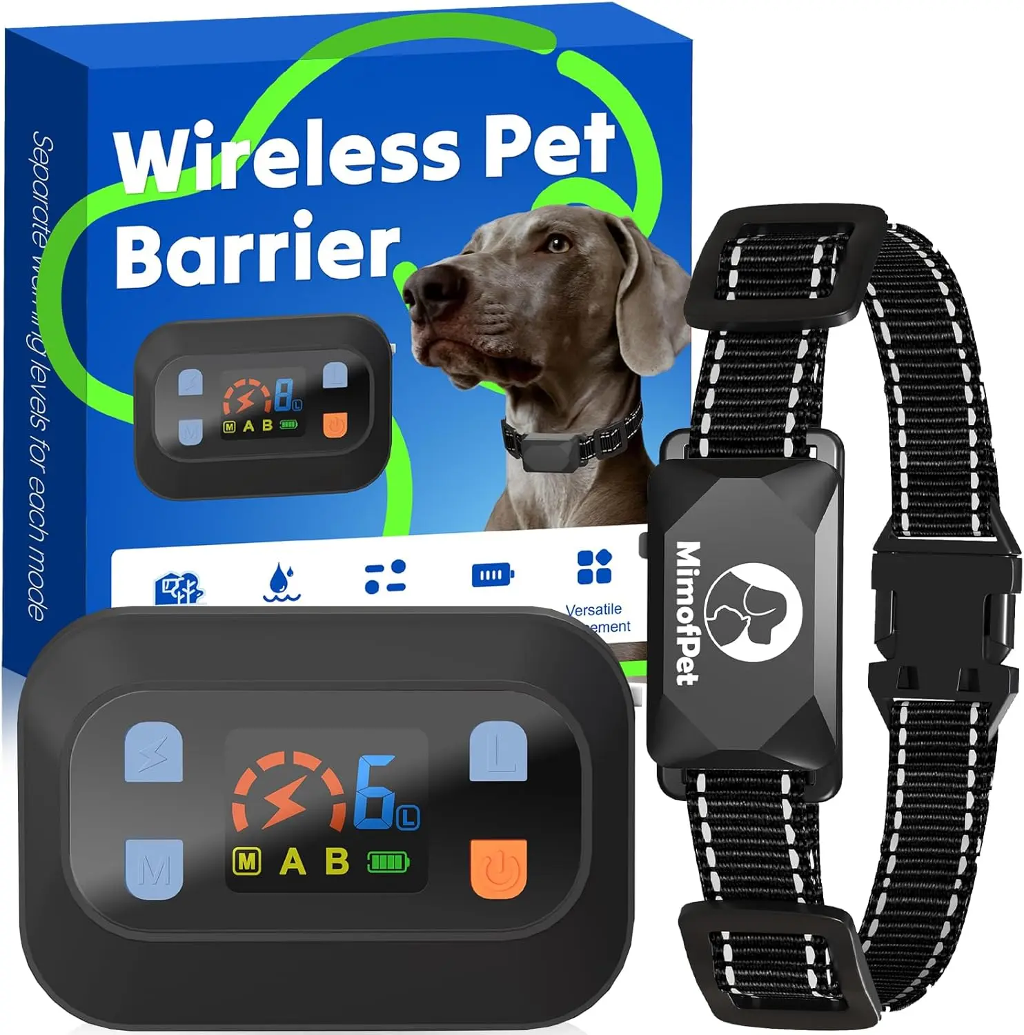 MIMOFPET Wireless Pet Indoor Barrier: The Ultimate Waterproof No-Go Zone for Pets. Safe Boundary Training for Furniture, Trash, and Gardens.