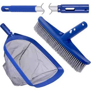 Pool Skimmer Net & Pool Brush  with 50''  Pool Pole