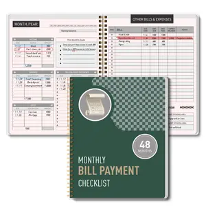 48-Month Bill Payment Budget Planner, Income Expense Savings Debt Management Ledger, Dual Coil Financial Planning Notebook, Family Finance Record Book