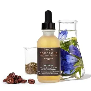 Grow Gorgeous Density Serum Intense - Vegan Hair Serum with Caffeine, Red Clover & Peptides for Thinning Hair and Hair Loss