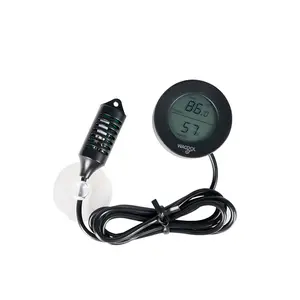 WanKu Reptile Terrarium Thermometer Hygrometer| Digital with Probe, Measures Temp & Humidity for Leopard Gecko, Lizard & Vivarium Tank Supplies