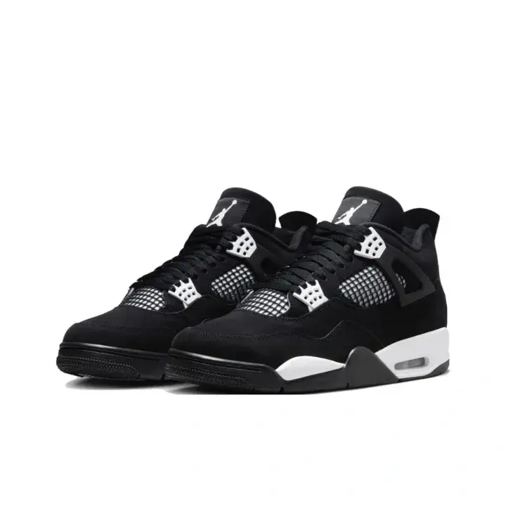Mid-Top Retro Basketball Shoes, Black Suede + White Mesh Panel, Breathable & Durable Rubber Sole, Perfect for Streetwear & Sports