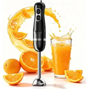Handheld Immersion Blender, Corded Electric Blenders, Portable Blender with 2 Mixing Speeds and Stainless Steel Blades Emulsifier for Mixing Soups, Smoothies, Purees or