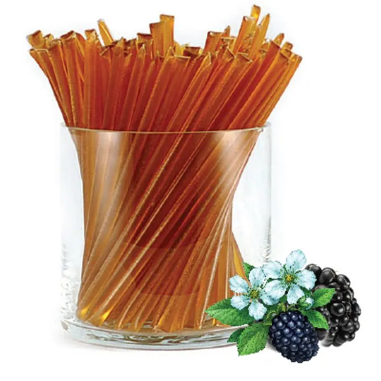 Blackberry Honey Straws, 50-Pack - Natural, Sweet Flavor Honey Stick for Staples & Cooking Essentials