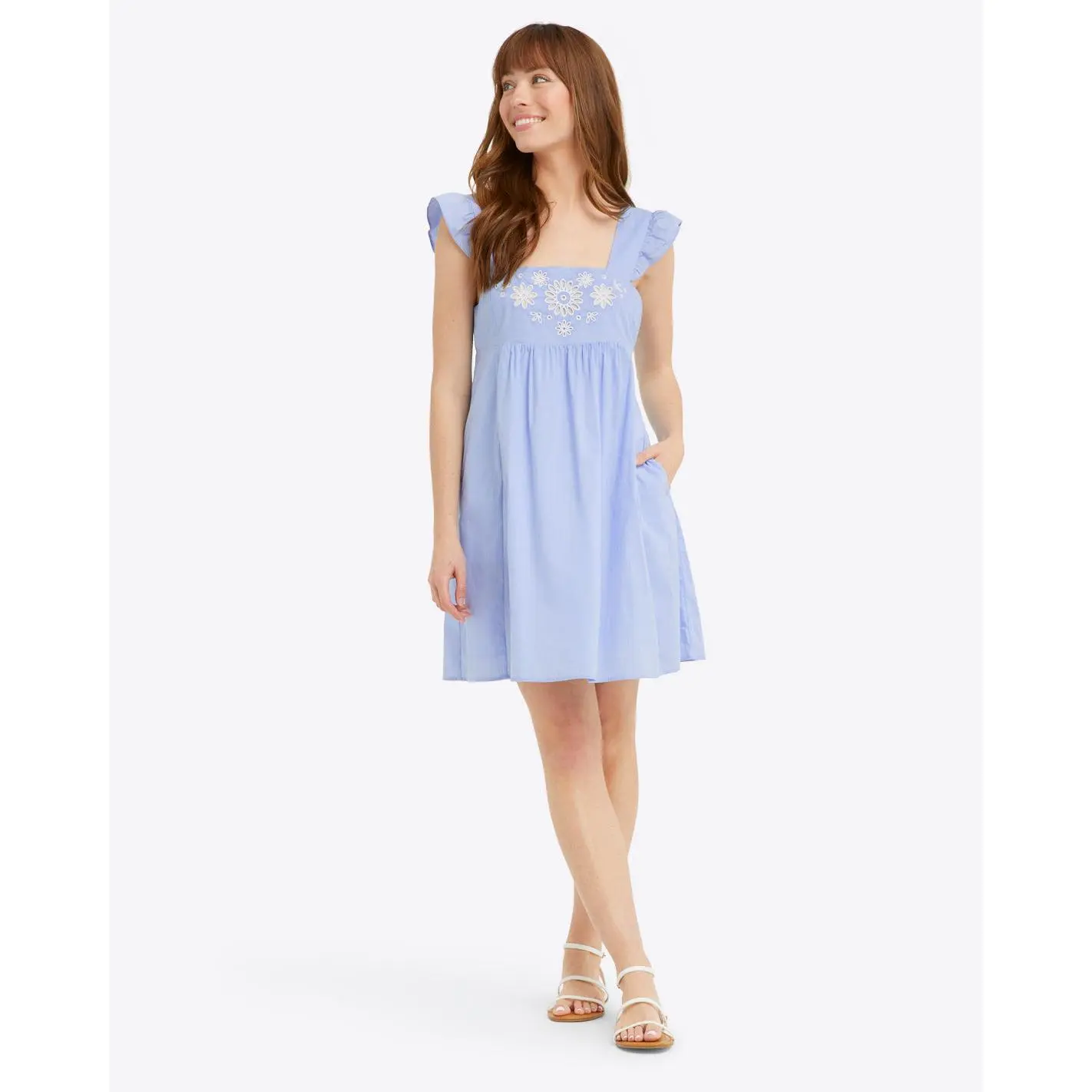 Maddie Embroidered Babydoll Dress