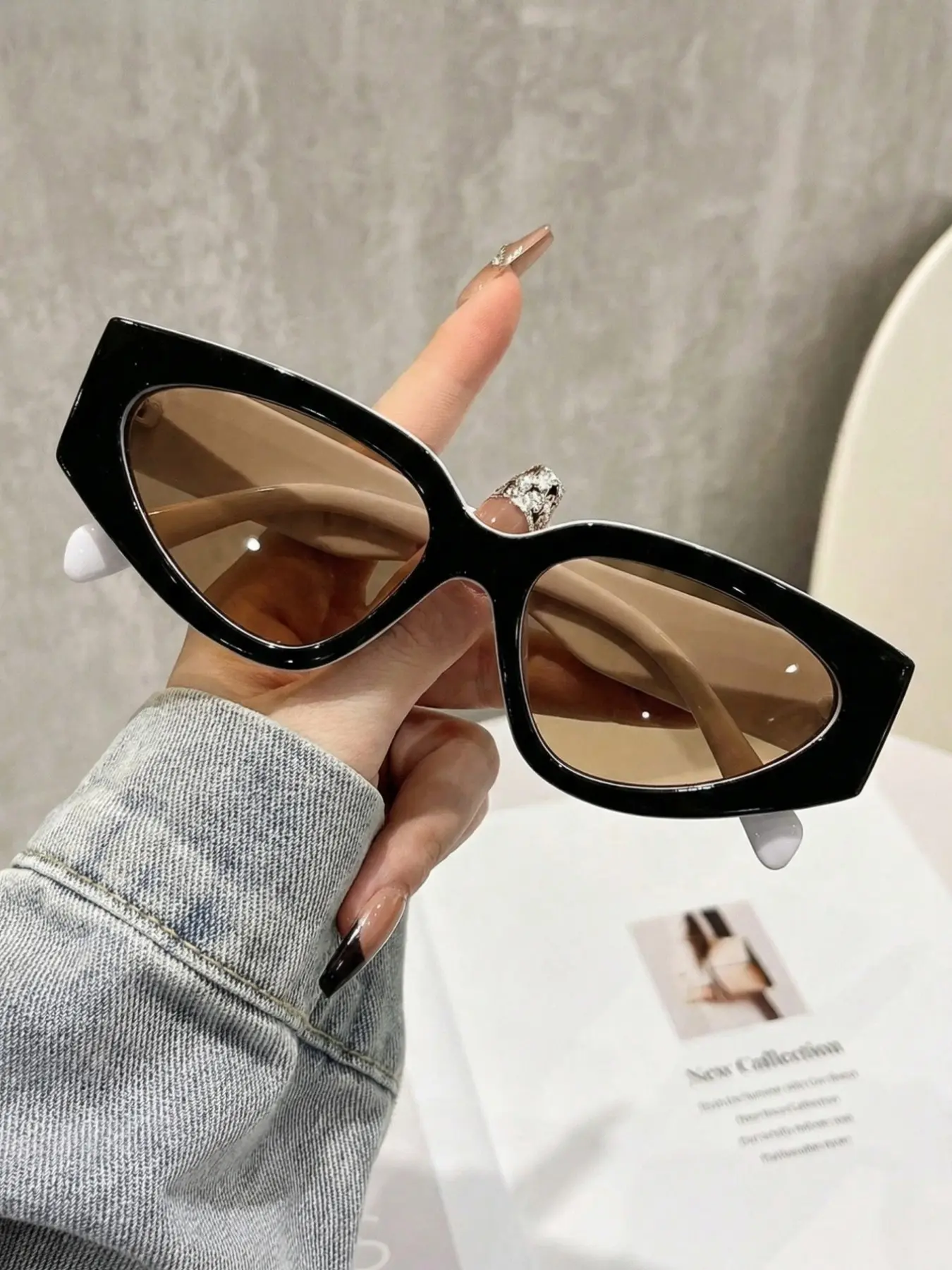 Unisex Retro Cat Eye Sunglasses, Trendy Shades, Elegant Fashion Accessory, Perfect for Daily Wear, Beach Vacations, Parties, Street Style, Gift Idea, Trendy Vintage Sunglasses