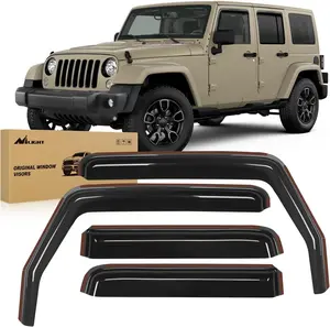 Nilight in Channel Rain Guards for Wrangler JK 2007 2008 2009 2010 2011 2012 2013 2014 2015 2016 2017 2018 Unlimited 4-Door Window Deflectors, Vent Window Visors Truck Accessories Vehicle Accessories  dealsforyoudays