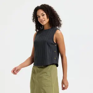 Women's Side Button Vest - Universal Thread Gray XS