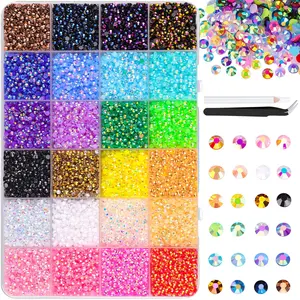Gem DIY 3mm Bedazzling Kit with Mixed Resin Rhinestones & Tweezers,Pick up Pen and Gifted Tools for DIY Crafts Apparel Nail Art Supplies