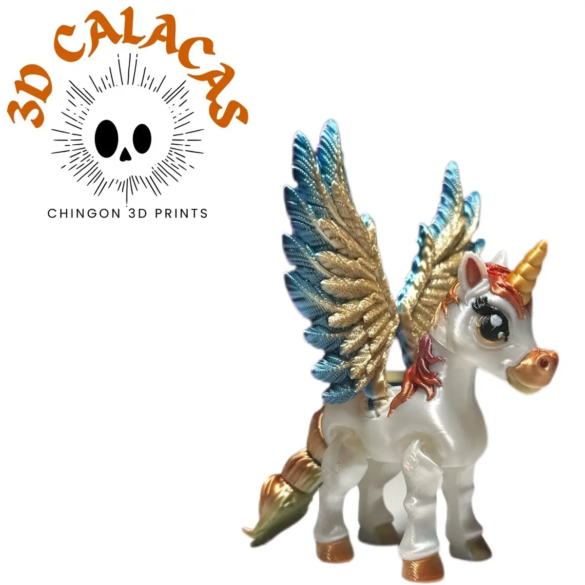Flying Unicorn 4.5” flexi articulated figurine