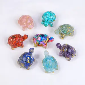Crystal Chips Turtle Tortoise Home Decoration Natural Healing Crystal Gorgeous Stone Gemstone Jewelry Energy Love Girlfriend Boyfriend Souvenir Valentine Anniversary New Year Christmas Halloween Birthday Gift