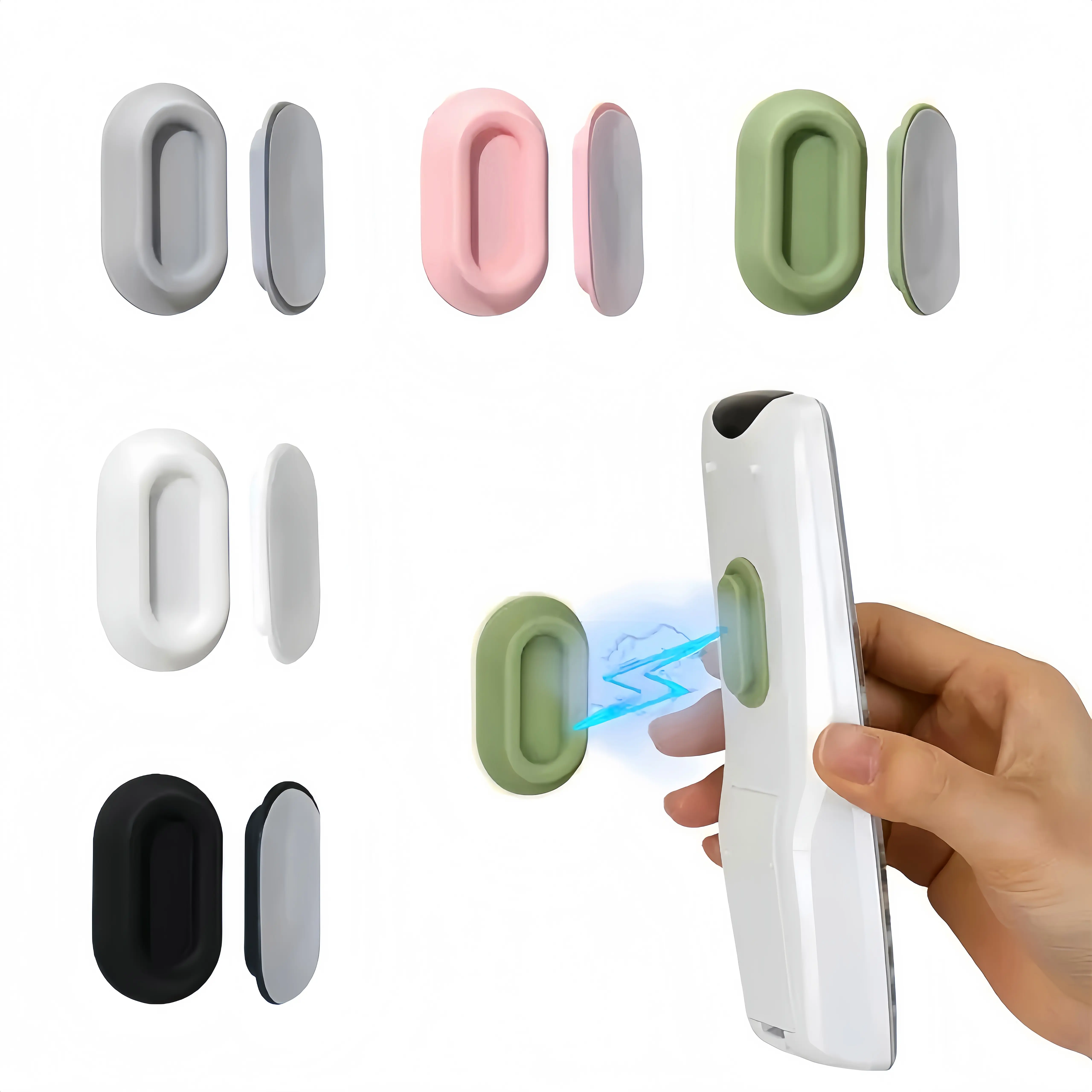 5 Pack Magnetic Remote Control Holder – Upgraded Silicone Magnetic Wall Mount for TV, Fan & Air Conditioner Remotes – Self-Adhesive, No-Drill Remote Control Holder Wall Mount