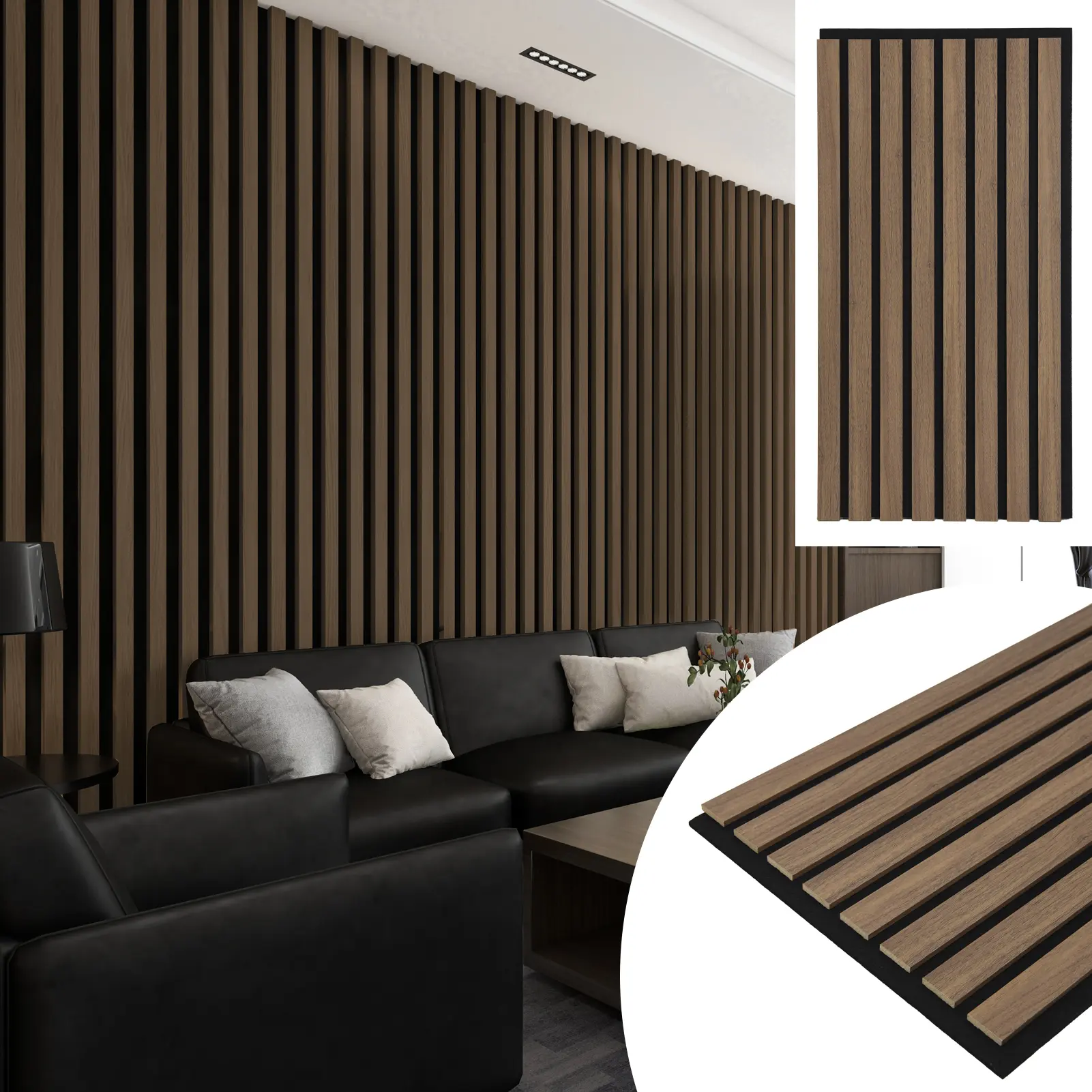 Art3d  20-Pack High-Quality MDF Wood-Look 3D Wall Panels, 24" x 12",Covers 40 Sq.Ft., DIY Acoustic Grille Panels for Wall & Ceiling Interior Walls Diy Wall Mounted