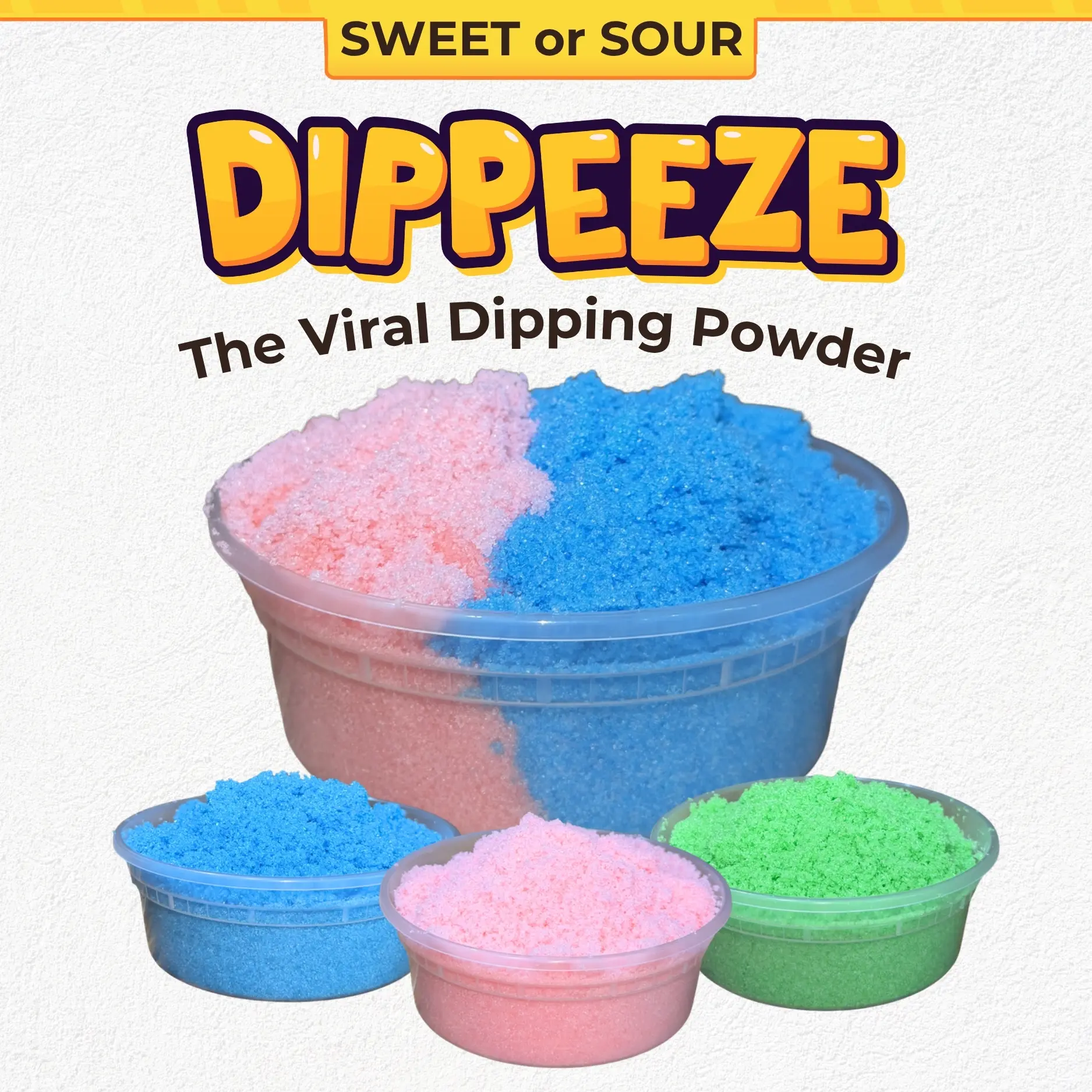 Candeeze's DIPPEEZE Sweet or Sour Candy Dipping Powder (Extreme Flavor) The Viral Sour Candy Dust