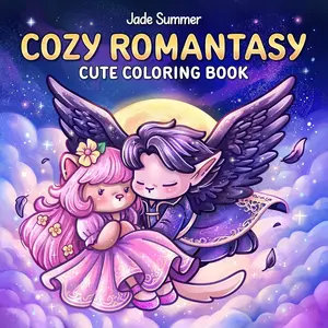 Cozy Romantasy: Cute Coloring Book for Adults and Teens with Fantasy Romance Scenes for Relaxation..