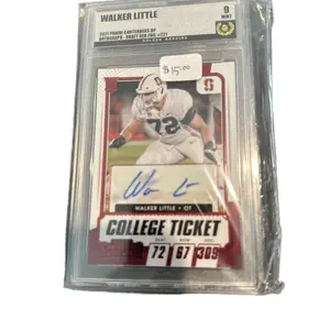 Walker Little 2021 Panini Contenders DP Red Foil Auto Golden Grading 9