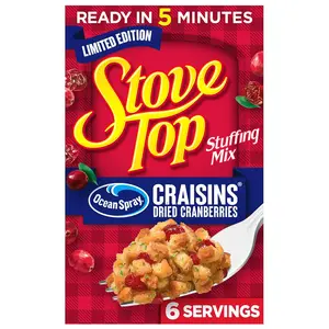 2 Packs Stove Top Cranberry Stuffing Mix, 6 oz Box – Limited Edition Holiday Stuffing with Dried Cranberries, Easy Microwave or Stovetop Side Dish