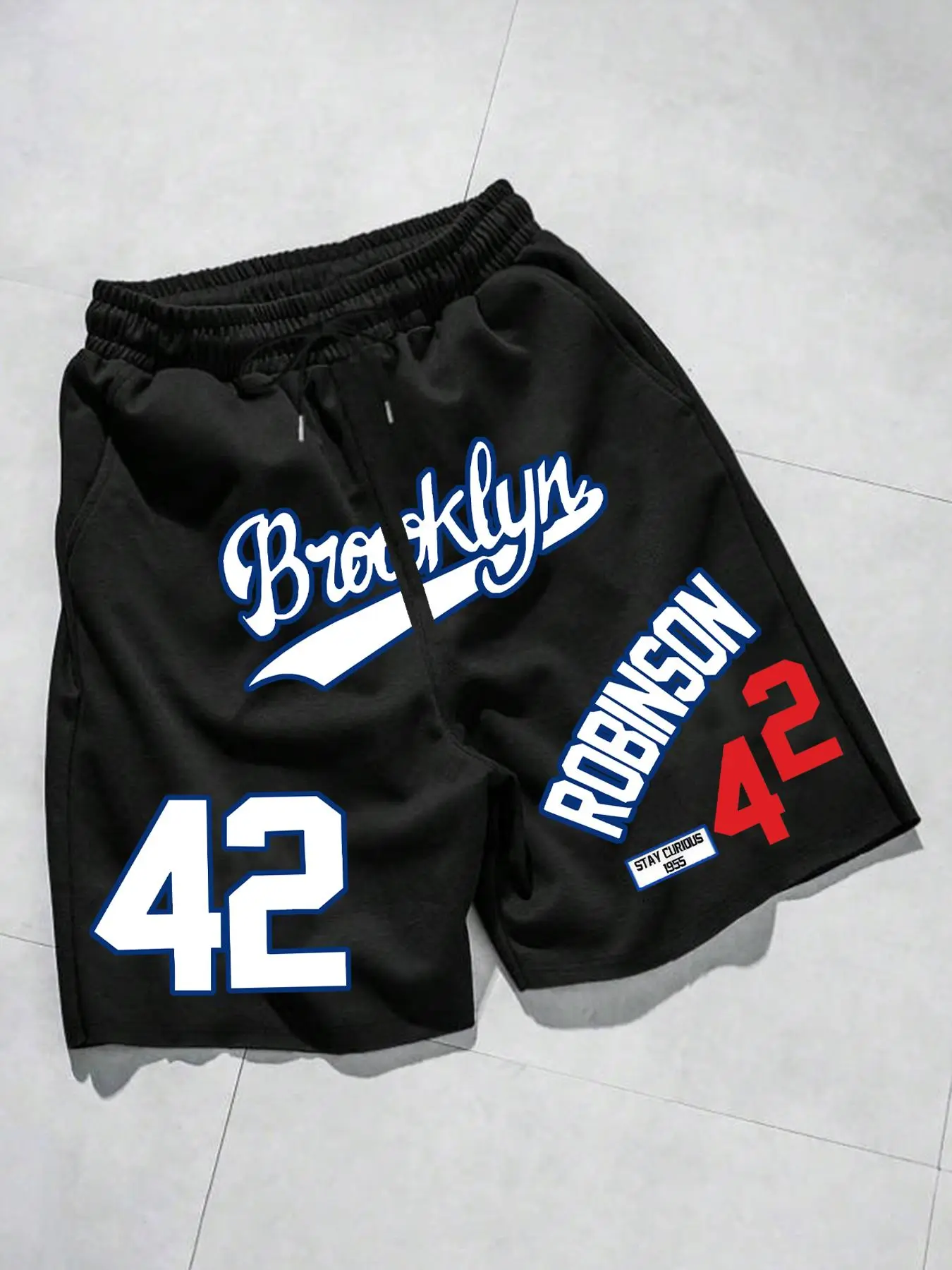 Men's Regular Fit Letter Print Shorts, Breathable Printed Shorts, Casual Comfy Breathable Graphic Print Shorts for Daily Outdoor Wear, Men's Bottoms for Summer