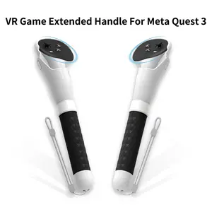 VR Games Extension Handle, Silicone Controller Grips For Meta Quest 3/3S, Gaming Accessories for Playing VR Games More Immersive (without Controllers)