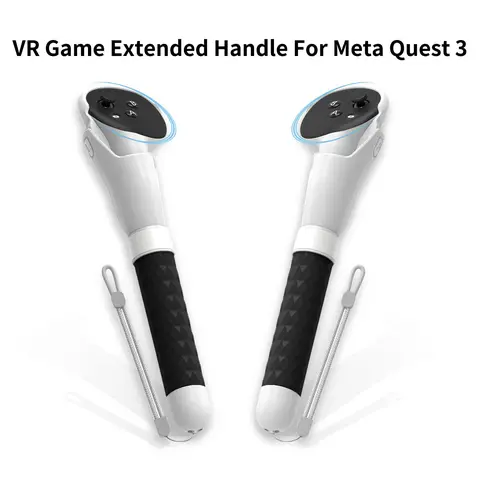 VR Games Extension Handle, Durable Silicone Virtual Controller Grips For Meta Quest 3/3S, Gaming Accessories for Playing VR Games More Immersive (without Controllers) Durability