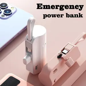 Mini 3000mah Pocket Power Bank, Dual USB for Apple and Android Phones, Supports iPhone 11-16, Huawei, Xiaomi, Real-Time Power Display