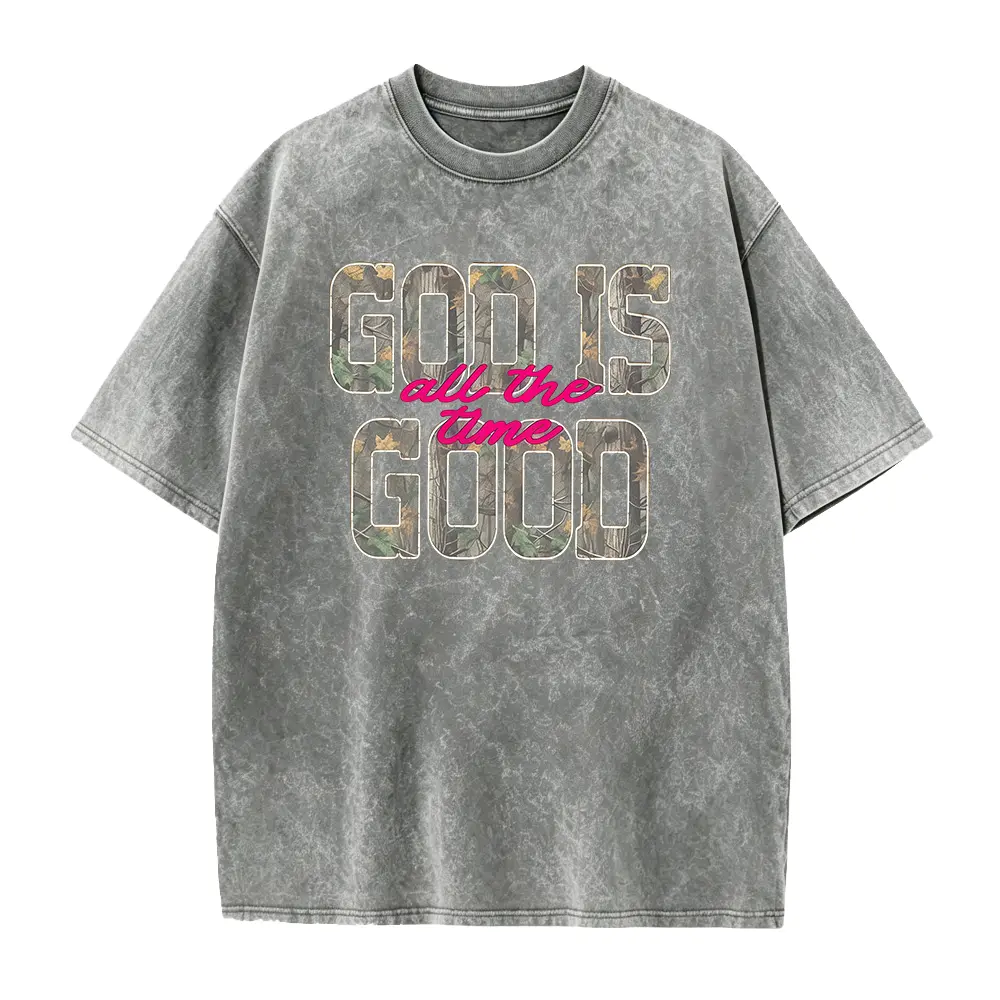 Camo God Is Good T Shirt | All The Time Camouflage God Is Good Christianity TShirt | Christian Faith Hunting Shirt Tee