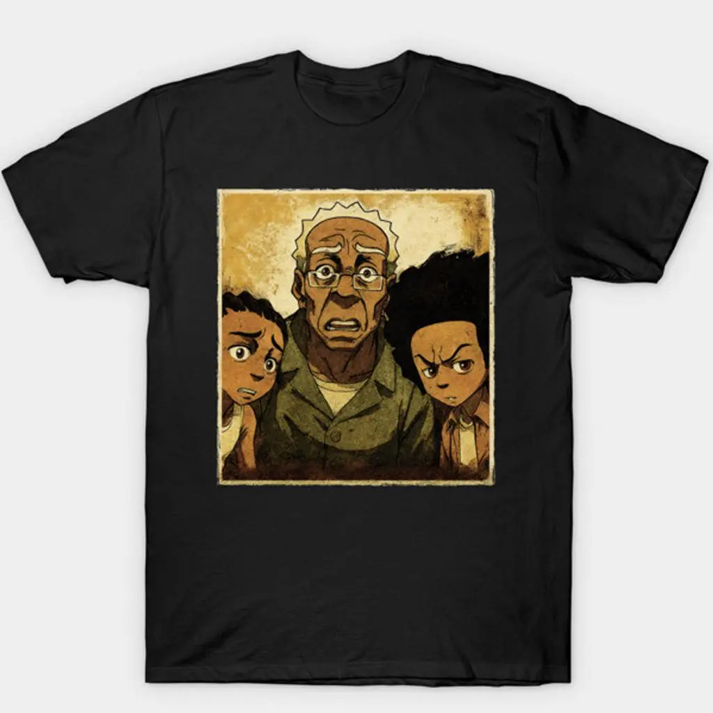 The Boondocks Vintage Hip Hop Culture Graphic Tee Classic Adult Animation Fan Collection Shirt HY5796